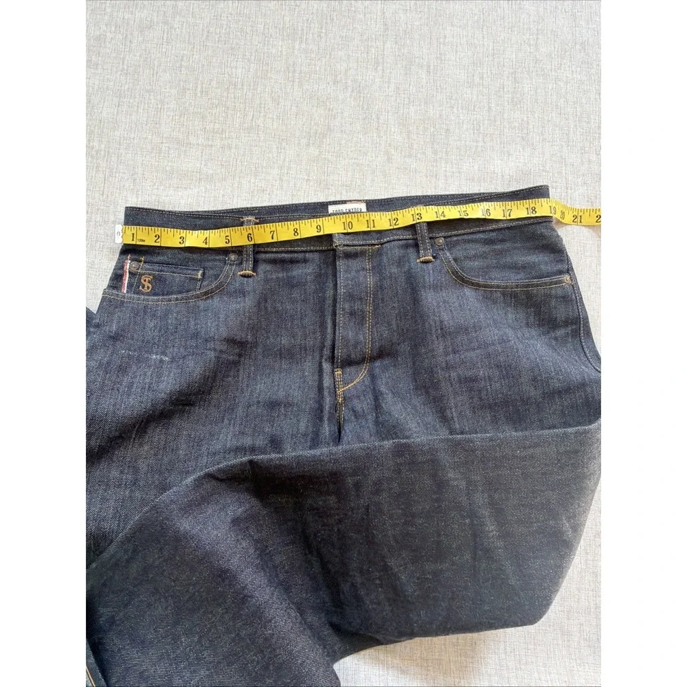 Todd Snyder Selvedge Jeans 34X32 American Denim Button Fly Slim Fit Dark Wash